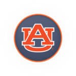 Auburn University 25-Inch Swivel Backless Counter Stool w/ Black Wrinkle Finish, Single-Ring Base, 5-Inch Scooped Cushion Seat 4 Auburn University 25-Inch Swivel Backless Counter Stool w/ Black Wrinkle Finish, Single-Ring Base, 5-Inch Scooped Cushion Seat
