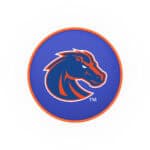 Boise State University 25-Inch Swivel Backless Counter Stool w/ Black Wrinkle Finish, Single-Ring Base, 5-Inch Scooped Cushion Seat 4 Boise State University 25-Inch Swivel Backless Counter Stool w/ Black Wrinkle Finish, Single-Ring Base, 5-Inch Scooped Cushion Seat