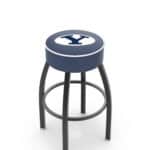 Brigham Young University 25-Inch Swivel Backless Counter Stool w/ Black Wrinkle Finish, Single-Ring Base, 5-Inch Scooped Cushion Seat 3 Brigham Young University 25-Inch Swivel Backless Counter Stool w/ Black Wrinkle Finish, Single-Ring Base, 5-Inch Scooped Cushion Seat