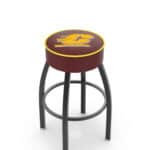 Central Michigan University 30-Inch Swivel Backless Bar Stool w/ Black Wrinkle Finish, Single-Ring Base, 5-Inch Scooped Cushion Seat 3 Central Michigan University 30-Inch Swivel Backless Bar Stool w/ Black Wrinkle Finish, Single-Ring Base, 5-Inch Scooped Cushion Seat