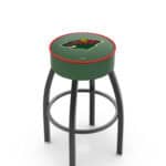 Minnesota Wild 30-Inch Swivel Backless Bar Stool w/ Black Wrinkle Finish, Single-Ring Base, 5-Inch Scooped Cushion Seat 3 Minnesota Wild 30-Inch Swivel Backless Bar Stool w/ Black Wrinkle Finish, Single-Ring Base, 5-Inch Scooped Cushion Seat
