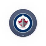 Winnipeg Jets 25-Inch Swivel Backless Counter Stool w/ Black Wrinkle Finish, Single-Ring Base, 5-Inch Scooped Cushion Seat 4 Winnipeg Jets 25-Inch Swivel Backless Counter Stool w/ Black Wrinkle Finish, Single-Ring Base, 5-Inch Scooped Cushion Seat