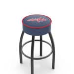 Washington Capitals 25-Inch Swivel Backless Counter Stool w/ Black Wrinkle Finish, Single-Ring Base, 5-Inch Scooped Cushion Seat 3 Washington Capitals 25-Inch Swivel Backless Counter Stool w/ Black Wrinkle Finish, Single-Ring Base, 5-Inch Scooped Cushion Seat