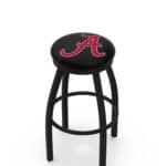 University of Alabama 36-Inch Swivel Backless Extra Tall Bar Stool w/ Black Wrinkle Finish, Single-Ring Base, 2-Inch Black Wrinkle Ring, 2.5-Inch Cushion Seat ("A" Logo) 3 University of Alabama 36-Inch Swivel Backless Extra Tall Bar Stool w/ Black Wrinkle Finish, Single-Ring Base, 2-Inch Black Wrinkle Ring, 2.5-Inch Cushion Seat ("A" Logo)