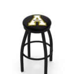 Appalachian State University 25-Inch Swivel Backless Counter Stool w/ Black Wrinkle Finish, Single-Ring Base, 2-Inch Black Wrinkle Ring, 2.5-Inch Cushion Seat 3 Appalachian State University 25-Inch Swivel Backless Counter Stool w/ Black Wrinkle Finish, Single-Ring Base, 2-Inch Black Wrinkle Ring, 2.5-Inch Cushion Seat