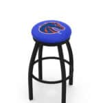 Boise State University 25-Inch Swivel Backless Counter Stool w/ Black Wrinkle Finish, Single-Ring Base, 2-Inch Black Wrinkle Ring, 2.5-Inch Cushion Seat 3 Boise State University 25-Inch Swivel Backless Counter Stool w/ Black Wrinkle Finish, Single-Ring Base, 2-Inch Black Wrinkle Ring, 2.5-Inch Cushion Seat