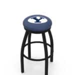 Brigham Young University 25-Inch Swivel Backless Counter Stool w/ Black Wrinkle Finish, Single-Ring Base, 2-Inch Black Wrinkle Ring, 2.5-Inch Cushion Seat 3 Brigham Young University 25-Inch Swivel Backless Counter Stool w/ Black Wrinkle Finish, Single-Ring Base, 2-Inch Black Wrinkle Ring, 2.5-Inch Cushion Seat