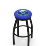 Buffalo Sabres 36-Inch Swivel Backless Extra Tall Bar Stool w/ Black Wrinkle Finish, Single-Ring Base, 2-Inch Black Wrinkle Ring, 2.5-Inch Cushion Seat 3 Buffalo Sabres 36-Inch Swivel Backless Extra Tall Bar Stool w/ Black Wrinkle Finish, Single-Ring Base, 2-Inch Black Wrinkle Ring, 2.5-Inch Cushion Seat