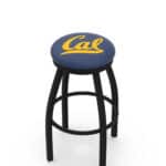University of California 36-Inch Swivel Backless Extra Tall Bar Stool w/ Black Wrinkle Finish, Single-Ring Base, 2-Inch Black Wrinkle Ring, 2.5-Inch Cushion Seat 3 University of California 36-Inch Swivel Backless Extra Tall Bar Stool w/ Black Wrinkle Finish, Single-Ring Base, 2-Inch Black Wrinkle Ring, 2.5-Inch Cushion Seat