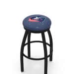 Columbus Blue Jackets 36-Inch Swivel Backless Extra Tall Bar Stool w/ Black Wrinkle Finish, Single-Ring Base, 2-Inch Black Wrinkle Ring, 2.5-Inch Cushion Seat 3 Columbus Blue Jackets 36-Inch Swivel Backless Extra Tall Bar Stool w/ Black Wrinkle Finish, Single-Ring Base, 2-Inch Black Wrinkle Ring, 2.5-Inch Cushion Seat