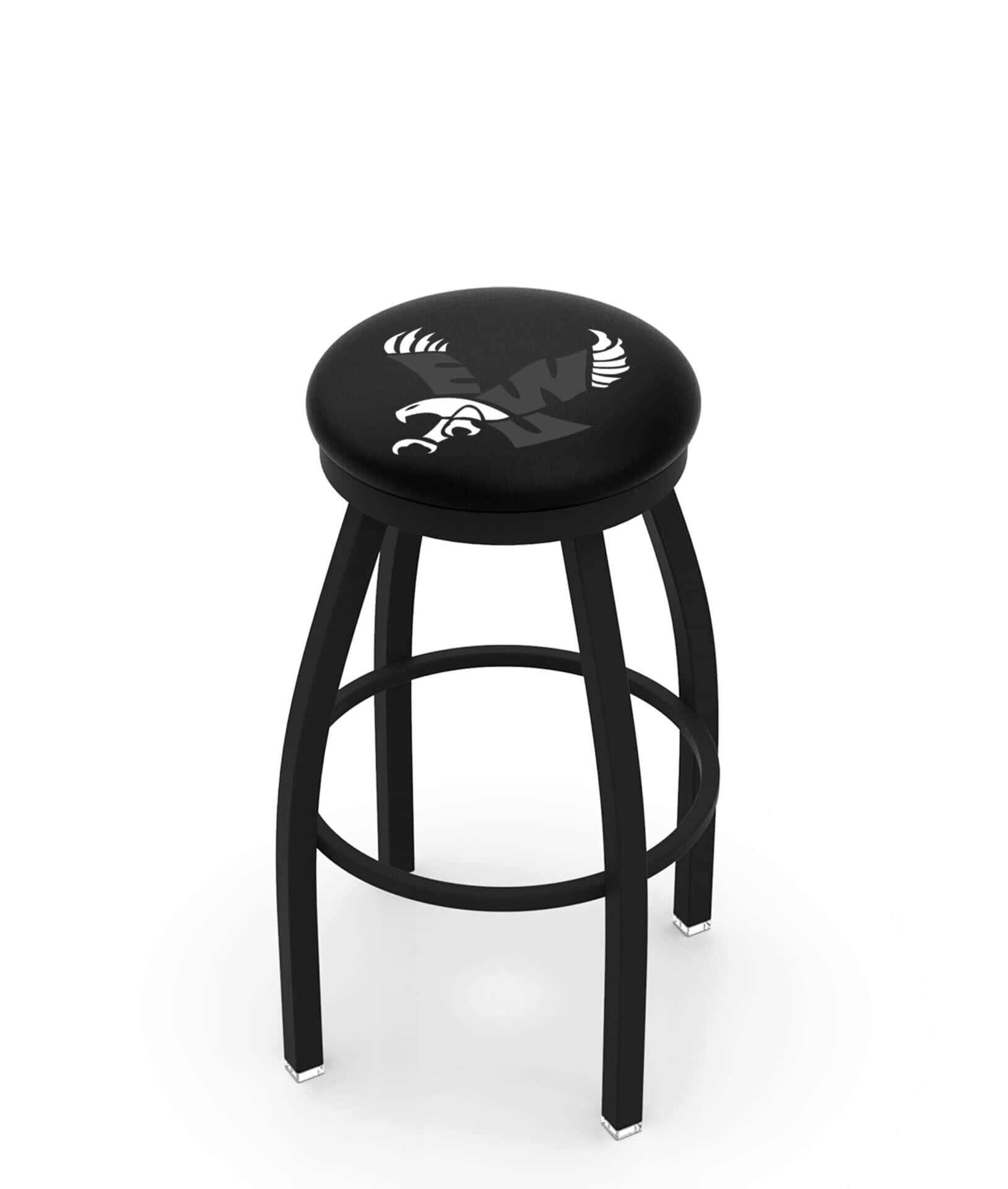 Eastern Washington University 36-Inch Swivel Backless Extra Tall Bar Stool w/ Black Wrinkle Finish, Single-Ring Base, 2-Inch Black Wrinkle Ring, 2.5-Inch Cushion Seat 1 Eastern Washington University 36-Inch Swivel Backless Extra Tall Bar Stool w/ Black Wrinkle Finish, Single-Ring Base, 2-Inch Black Wrinkle Ring, 2.5-Inch Cushion Seat