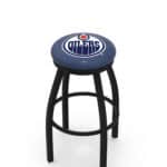 Edmonton Oilers 36-Inch Swivel Backless Extra Tall Bar Stool w/ Black Wrinkle Finish, Single-Ring Base, 2-Inch Black Wrinkle Ring, 2.5-Inch Cushion Seat 3 Edmonton Oilers 36-Inch Swivel Backless Extra Tall Bar Stool w/ Black Wrinkle Finish, Single-Ring Base, 2-Inch Black Wrinkle Ring, 2.5-Inch Cushion Seat