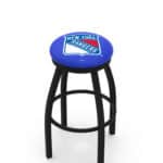 New York Rangers 36-Inch Swivel Backless Extra Tall Bar Stool w/ Black Wrinkle Finish, Single-Ring Base, 2-Inch Black Wrinkle Ring, 2.5-Inch Cushion Seat 3 New York Rangers 36-Inch Swivel Backless Extra Tall Bar Stool w/ Black Wrinkle Finish, Single-Ring Base, 2-Inch Black Wrinkle Ring, 2.5-Inch Cushion Seat