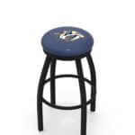 Nashville Predators 36-Inch Swivel Backless Extra Tall Bar Stool w/ Black Wrinkle Finish, Single-Ring Base, 2-Inch Black Wrinkle Ring, 2.5-Inch Cushion Seat 3 Nashville Predators 36-Inch Swivel Backless Extra Tall Bar Stool w/ Black Wrinkle Finish, Single-Ring Base, 2-Inch Black Wrinkle Ring, 2.5-Inch Cushion Seat