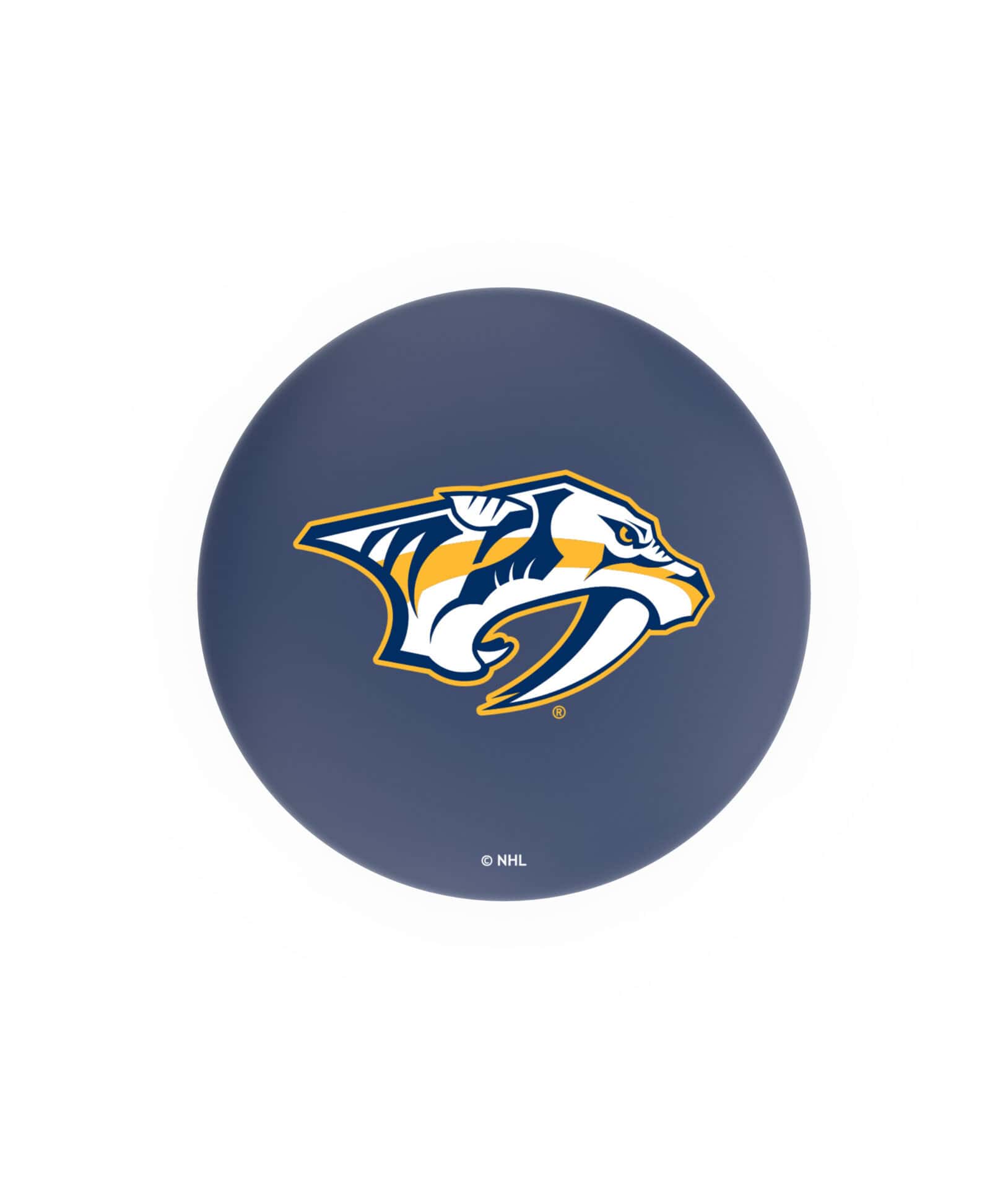Nashville Predators 36-Inch Swivel Backless Extra Tall Bar Stool w/ Black Wrinkle Finish, Single-Ring Base, 2-Inch Black Wrinkle Ring, 2.5-Inch Cushion Seat 2 Nashville Predators 36-Inch Swivel Backless Extra Tall Bar Stool w/ Black Wrinkle Finish, Single-Ring Base, 2-Inch Black Wrinkle Ring, 2.5-Inch Cushion Seat - Image 2
