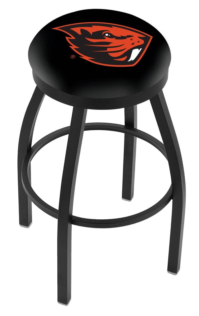 Oregon State University 36-Inch Swivel Backless Extra Tall Bar Stool w/ Black Wrinkle Finish, Single-Ring Base, 2-Inch Black Wrinkle Ring, 2.5-Inch Cushion Seat 1 Oregon State University 36-Inch Swivel Backless Extra Tall Bar Stool w/ Black Wrinkle Finish, Single-Ring Base, 2-Inch Black Wrinkle Ring, 2.5-Inch Cushion Seat
