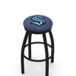 Seattle Kraken 36-Inch Swivel Backless Extra Tall Bar Stool w/ Black Wrinkle Finish, Single-Ring Base, 2-Inch Black Wrinkle Ring, 2.5-Inch Cushion Seat 3 Seattle Kraken 36-Inch Swivel Backless Extra Tall Bar Stool w/ Black Wrinkle Finish, Single-Ring Base, 2-Inch Black Wrinkle Ring, 2.5-Inch Cushion Seat