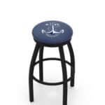 US Naval Academy 25-Inch Swivel Backless Counter Stool w/ Black Wrinkle Finish, Single-Ring Base, 2-Inch Black Wrinkle Ring, 2.5-Inch Cushion Seat 3 US Naval Academy 25-Inch Swivel Backless Counter Stool w/ Black Wrinkle Finish, Single-Ring Base, 2-Inch Black Wrinkle Ring, 2.5-Inch Cushion Seat