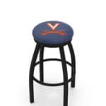 University of Virginia 30-Inch Swivel Backless Bar Stool w/ Black Wrinkle Finish, Single-Ring Base, 2-Inch Black Wrinkle Ring, 2.5-Inch Cushion Seat 3 University of Virginia 30-Inch Swivel Backless Bar Stool w/ Black Wrinkle Finish, Single-Ring Base, 2-Inch Black Wrinkle Ring, 2.5-Inch Cushion Seat