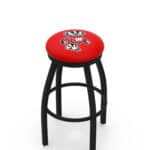 University of Wisconsin 30-Inch Swivel Backless Bar Stool w/ Black Wrinkle Finish, Single-Ring Base, 2-Inch Black Wrinkle Ring, 2.5-Inch Cushion Seat (Badger Logo) 3 University of Wisconsin 30-Inch Swivel Backless Bar Stool w/ Black Wrinkle Finish, Single-Ring Base, 2-Inch Black Wrinkle Ring, 2.5-Inch Cushion Seat (Badger Logo)