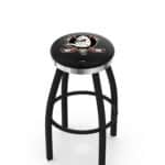 Anaheim Ducks 36-Inch Swivel Backless Extra Tall Bar Stool w/ Black Wrinkle Finish, Single-Ring Base, 2-Inch Chrome Ring, 2.5-Inch Cushion Seat 3 Anaheim Ducks 36-Inch Swivel Backless Extra Tall Bar Stool w/ Black Wrinkle Finish, Single-Ring Base, 2-Inch Chrome Ring, 2.5-Inch Cushion Seat