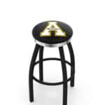 Appalachian State University 25-Inch Swivel Backless Counter Stool w/ Black Wrinkle Finish, Single-Ring Base, 2-Inch Chrome Ring, 2.5-Inch Cushion Seat 3 Appalachian State University 25-Inch Swivel Backless Counter Stool w/ Black Wrinkle Finish, Single-Ring Base, 2-Inch Chrome Ring, 2.5-Inch Cushion Seat