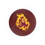 Arizona State University 25-Inch Swivel Backless Counter Stool w/ Black Wrinkle Finish, Single-Ring Base, 2-Inch Chrome Ring, 2.5-Inch Cushion Seat (Sparky Logo) 4 Arizona State University 25-Inch Swivel Backless Counter Stool w/ Black Wrinkle Finish, Single-Ring Base, 2-Inch Chrome Ring, 2.5-Inch Cushion Seat (Sparky Logo)