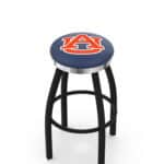 Auburn University 25-Inch Swivel Backless Counter Stool w/ Black Wrinkle Finish, Single-Ring Base, 2-Inch Chrome Ring, 2.5-Inch Cushion Seat 3 Auburn University 25-Inch Swivel Backless Counter Stool w/ Black Wrinkle Finish, Single-Ring Base, 2-Inch Chrome Ring, 2.5-Inch Cushion Seat