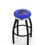 Boise State University 25-Inch Swivel Backless Counter Stool w/ Black Wrinkle Finish, Single-Ring Base, 2-Inch Chrome Ring, 2.5-Inch Cushion Seat 3 Boise State University 25-Inch Swivel Backless Counter Stool w/ Black Wrinkle Finish, Single-Ring Base, 2-Inch Chrome Ring, 2.5-Inch Cushion Seat