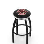 Boston College 25-Inch Swivel Backless Counter Stool w/ Black Wrinkle Finish, Single-Ring Base, 2-Inch Chrome Ring, 2.5-Inch Cushion Seat 3 Boston College 25-Inch Swivel Backless Counter Stool w/ Black Wrinkle Finish, Single-Ring Base, 2-Inch Chrome Ring, 2.5-Inch Cushion Seat