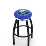 Buffalo Sabres 36-Inch Swivel Backless Extra Tall Bar Stool w/ Black Wrinkle Finish, Single-Ring Base, 2-Inch Chrome Ring, 2.5-Inch Cushion Seat 3 Buffalo Sabres 36-Inch Swivel Backless Extra Tall Bar Stool w/ Black Wrinkle Finish, Single-Ring Base, 2-Inch Chrome Ring, 2.5-Inch Cushion Seat