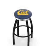 University of California 36-Inch Swivel Backless Extra Tall Bar Stool w/ Black Wrinkle Finish, Single-Ring Base, 2-Inch Chrome Ring, 2.5-Inch Cushion Seat 3 University of California 36-Inch Swivel Backless Extra Tall Bar Stool w/ Black Wrinkle Finish, Single-Ring Base, 2-Inch Chrome Ring, 2.5-Inch Cushion Seat