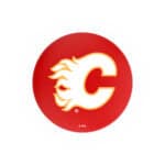 Calgary Flames 36-Inch Swivel Backless Extra Tall Bar Stool w/ Black Wrinkle Finish, Single-Ring Base, 2-Inch Chrome Ring, 2.5-Inch Cushion Seat 4 Calgary Flames 36-Inch Swivel Backless Extra Tall Bar Stool w/ Black Wrinkle Finish, Single-Ring Base, 2-Inch Chrome Ring, 2.5-Inch Cushion Seat