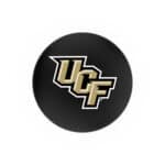 University of Central Florida 36-Inch Swivel Backless Extra Tall Bar Stool w/ Black Wrinkle Finish, Single-Ring Base, 2-Inch Chrome Ring, 2.5-Inch Cushion Seat