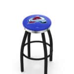 Colorado Avalanche 36-Inch Swivel Backless Extra Tall Bar Stool w/ Black Wrinkle Finish, Single-Ring Base, 2-Inch Chrome Ring, 2.5-Inch Cushion Seat 3 Colorado Avalanche 36-Inch Swivel Backless Extra Tall Bar Stool w/ Black Wrinkle Finish, Single-Ring Base, 2-Inch Chrome Ring, 2.5-Inch Cushion Seat