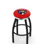 Florida Panthers 36-Inch Swivel Backless Extra Tall Bar Stool w/ Black Wrinkle Finish, Single-Ring Base, 2-Inch Chrome Ring, 2.5-Inch Cushion Seat 3 Florida Panthers 36-Inch Swivel Backless Extra Tall Bar Stool w/ Black Wrinkle Finish, Single-Ring Base, 2-Inch Chrome Ring, 2.5-Inch Cushion Seat