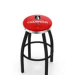 Florida Panthers - 2024 Stanley Cup 36-Inch Swivel Backless Extra Tall Bar Stool w/ Black Wrinkle Finish, Single-Ring Base, 2-Inch Chrome Ring, 2.5-Inch Cushion Seat 3 Florida Panthers - 2024 Stanley Cup 36-Inch Swivel Backless Extra Tall Bar Stool w/ Black Wrinkle Finish, Single-Ring Base, 2-Inch Chrome Ring, 2.5-Inch Cushion Seat