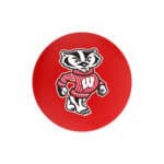 University of Wisconsin 30-Inch Swivel Backless Bar Stool w/ Black Wrinkle Finish, Single-Ring Base, 2-Inch Chrome Ring, 2.5-Inch Cushion Seat (Badger Logo) 4 University of Wisconsin 30-Inch Swivel Backless Bar Stool w/ Black Wrinkle Finish, Single-Ring Base, 2-Inch Chrome Ring, 2.5-Inch Cushion Seat (Badger Logo)