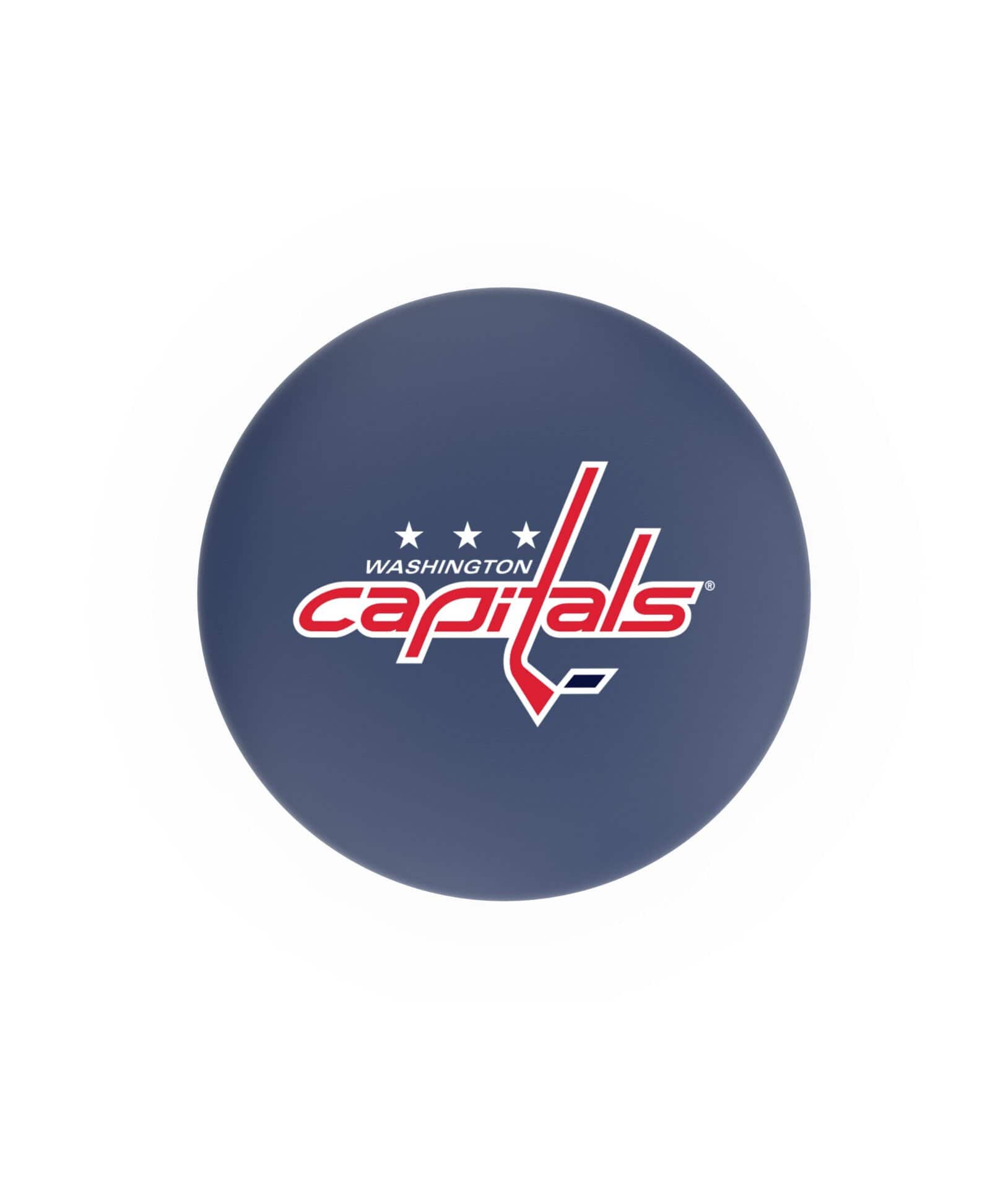 Washington Capitals 25-Inch Swivel Backless Counter Stool w/ Black Wrinkle Finish, Single-Ring Base, 2-Inch Chrome Ring, 2.5-Inch Cushion Seat 2 Washington Capitals 25-Inch Swivel Backless Counter Stool w/ Black Wrinkle Finish, Single-Ring Base, 2-Inch Chrome Ring, 2.5-Inch Cushion Seat - Image 2
