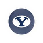 Brigham Young University 25-Inch Swivel Backless Counter Stool w/ Black Wrinkle Finish, Single-Ring Base, 2.75-Inch Chrome Ribbed Ring, 2.5-Inch Cushion Seat 4 Brigham Young University 25-Inch Swivel Backless Counter Stool w/ Black Wrinkle Finish, Single-Ring Base, 2.75-Inch Chrome Ribbed Ring, 2.5-Inch Cushion Seat