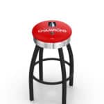 Florida Panthers - 2024 Stanley Cup 30-Inch Swivel Backless Bar Stool w/ Black Wrinkle Finish, Single-Ring Base, 2.75-Inch Chrome Ribbed Ring, 2.5-Inch Cushion Seat 3 Florida Panthers - 2024 Stanley Cup 30-Inch Swivel Backless Bar Stool w/ Black Wrinkle Finish, Single-Ring Base, 2.75-Inch Chrome Ribbed Ring, 2.5-Inch Cushion Seat