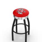 University of Wisconsin 25-Inch Swivel Backless Counter Stool w/ Black Wrinkle Finish, Single-Ring Base, 2.75-Inch Chrome Ribbed Ring, 2.5-Inch Cushion Seat (Badger Logo) 3 University of Wisconsin 25-Inch Swivel Backless Counter Stool w/ Black Wrinkle Finish, Single-Ring Base, 2.75-Inch Chrome Ribbed Ring, 2.5-Inch Cushion Seat (Badger Logo)