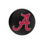 University of Alabama 30-Inch Swivel Backless Bar Stool w/ Chrome Finish, Single-Ring Base, 2-Inch Chrome Ring, 2.5-Inch Cushion Seat ("A" Logo)