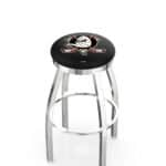 Anaheim Ducks 36-Inch Swivel Backless Extra Tall Bar Stool w/ Chrome Finish, Single-Ring Base, 2-Inch Chrome Ring, 2.5-Inch Cushion Seat 3 Anaheim Ducks 36-Inch Swivel Backless Extra Tall Bar Stool w/ Chrome Finish, Single-Ring Base, 2-Inch Chrome Ring, 2.5-Inch Cushion Seat
