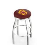 Arizona State University 25-Inch Swivel Backless Counter Stool w/ Chrome Finish, Single-Ring Base, 2-Inch Chrome Ring, 2.5-Inch Cushion Seat (Sparky Logo) 3 Arizona State University 25-Inch Swivel Backless Counter Stool w/ Chrome Finish, Single-Ring Base, 2-Inch Chrome Ring, 2.5-Inch Cushion Seat (Sparky Logo)