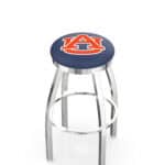 Auburn University 25-Inch Swivel Backless Counter Stool w/ Chrome Finish, Single-Ring Base, 2-Inch Chrome Ring, 2.5-Inch Cushion Seat 3 Auburn University 25-Inch Swivel Backless Counter Stool w/ Chrome Finish, Single-Ring Base, 2-Inch Chrome Ring, 2.5-Inch Cushion Seat