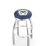 Butler University 30-Inch Swivel Backless Bar Stool w/ Chrome Finish, Single-Ring Base, 2-Inch Chrome Ring, 2.5-Inch Cushion Seat