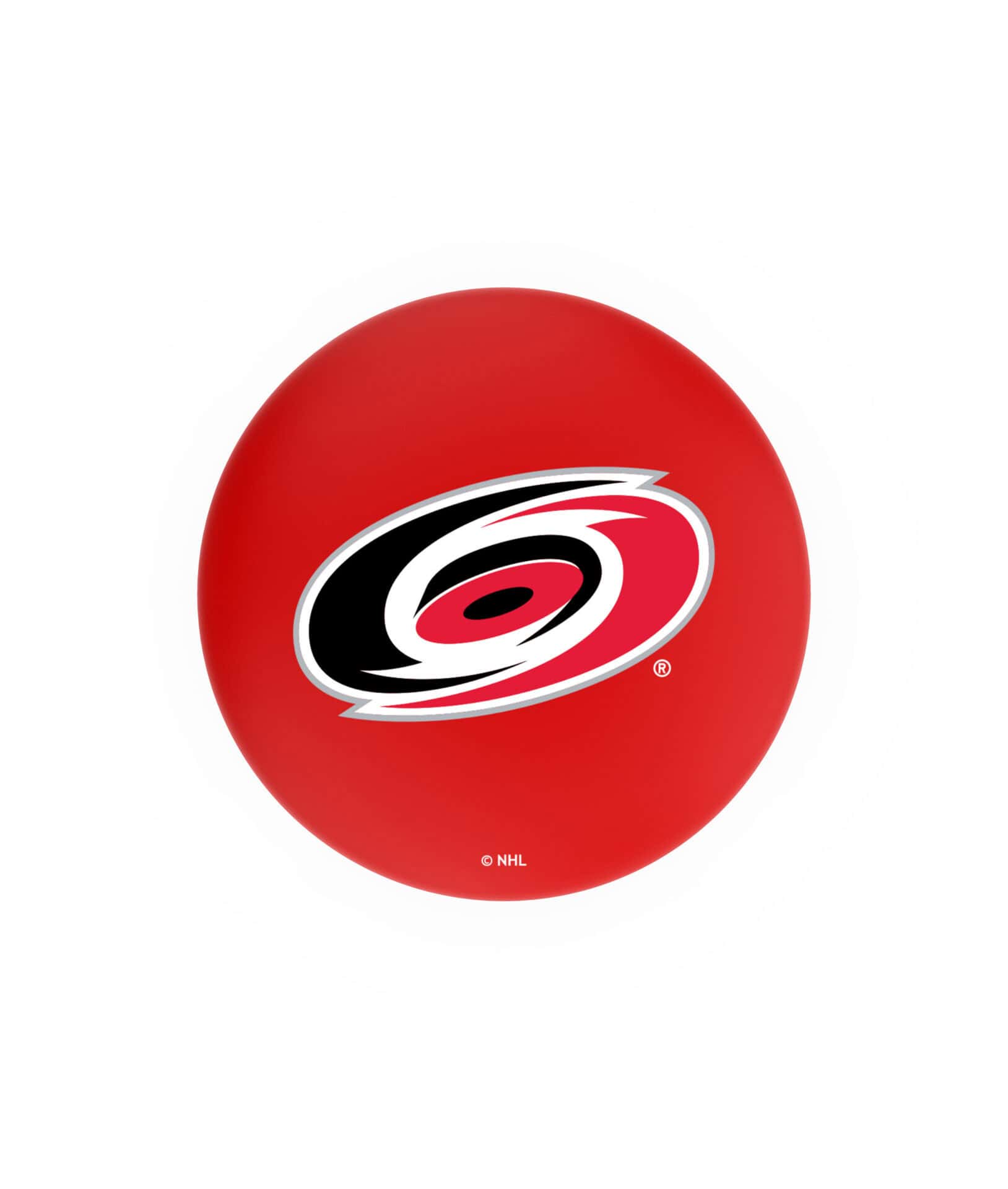 Carolina Hurricanes 36-Inch Swivel Backless Extra Tall Bar Stool w/ Chrome Finish, Single-Ring Base, 2-Inch Chrome Ring, 2.5-Inch Cushion Seat 2 Carolina Hurricanes 36-Inch Swivel Backless Extra Tall Bar Stool w/ Chrome Finish, Single-Ring Base, 2-Inch Chrome Ring, 2.5-Inch Cushion Seat - Image 2