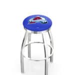 Colorado Avalanche 36-Inch Swivel Backless Extra Tall Bar Stool w/ Chrome Finish, Single-Ring Base, 2-Inch Chrome Ring, 2.5-Inch Cushion Seat 3 Colorado Avalanche 36-Inch Swivel Backless Extra Tall Bar Stool w/ Chrome Finish, Single-Ring Base, 2-Inch Chrome Ring, 2.5-Inch Cushion Seat
