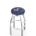 Columbus Blue Jackets 36-Inch Swivel Backless Extra Tall Bar Stool w/ Chrome Finish, Single-Ring Base, 2-Inch Chrome Ring, 2.5-Inch Cushion Seat 3 Columbus Blue Jackets 36-Inch Swivel Backless Extra Tall Bar Stool w/ Chrome Finish, Single-Ring Base, 2-Inch Chrome Ring, 2.5-Inch Cushion Seat
